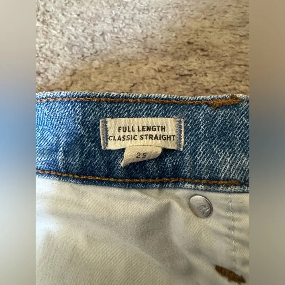 Madewell Classic Straight Full Length Jeans - Picture 3 of 4